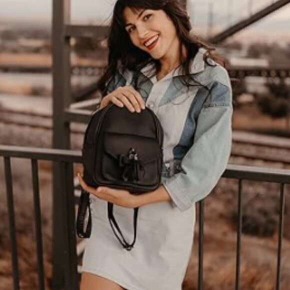 Nwt Ecosusi Cute Bowknot Mini Backpack Bag - Picture 2 of 7